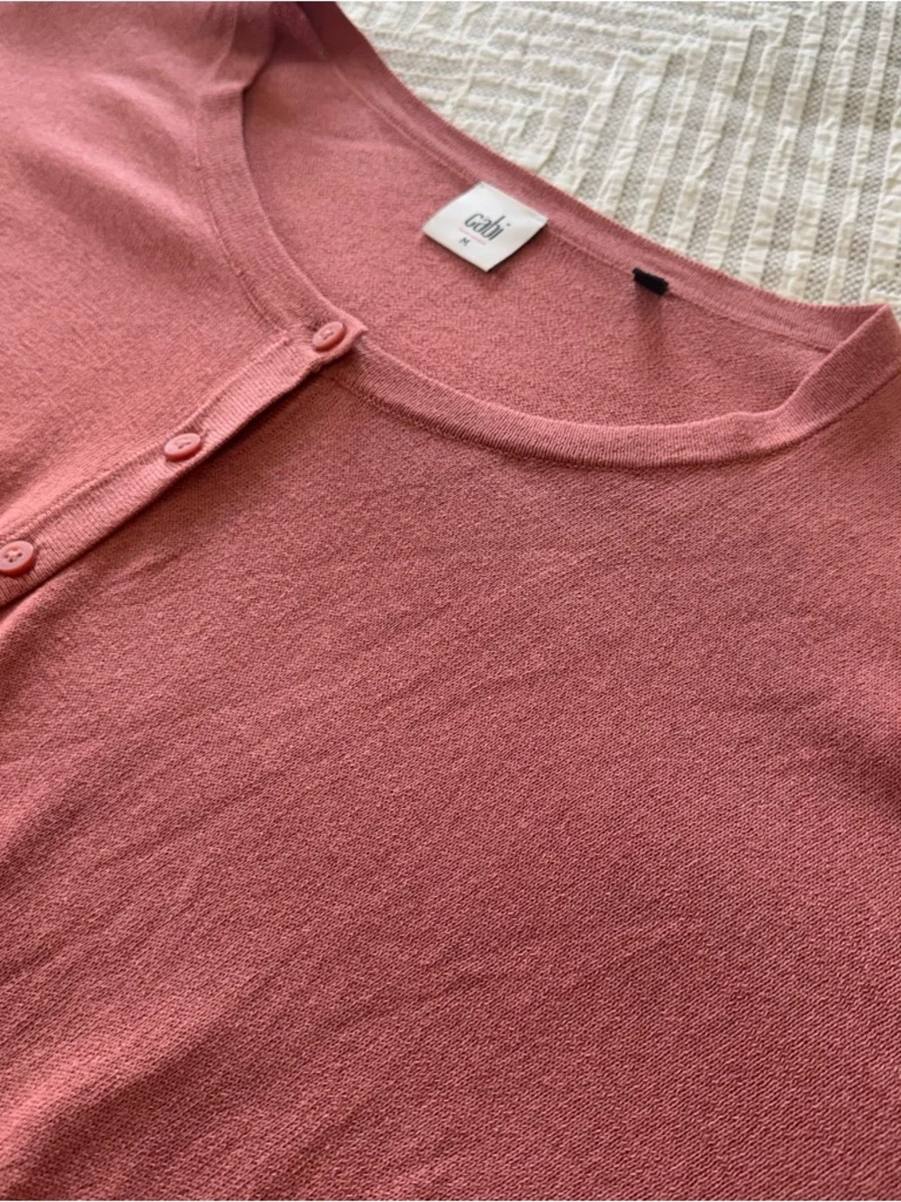 CAbi Dusty Rose Kimono Sleeve Top- Size M - Boho Blouse - Picture 7 of 9